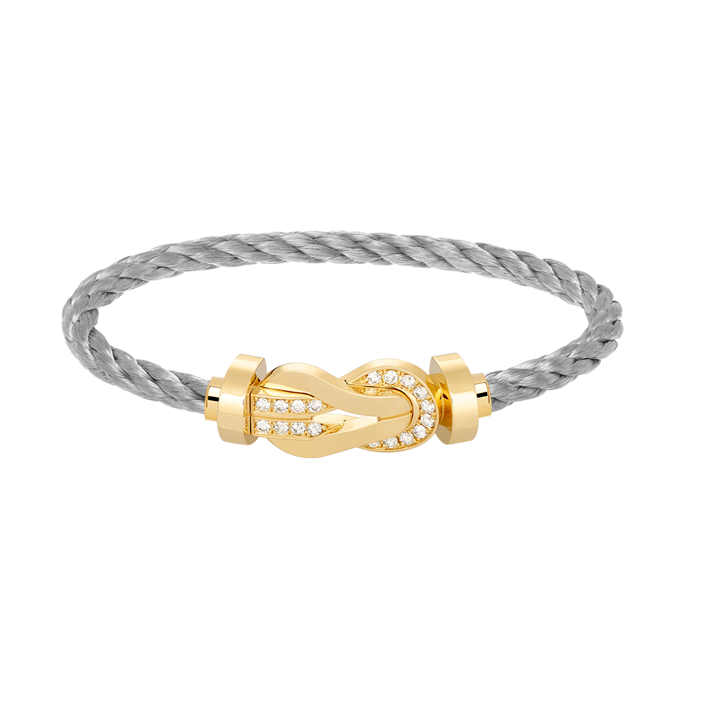 [Rose Jewellery]CHANCE LARGE 8 FIGURE BUCKLE HALF DIAMOND BRACELET GOLD