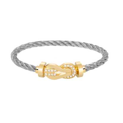 [Rose Jewellery]CHANCE LARGE 8 FIGURE BUCKLE HALF DIAMOND BRACELET GOLD