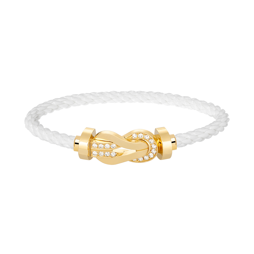 [Rose Jewellery]CHANCE LARGE 8 FIGURE BUCKLE HALF DIAMOND BRACELET GOLD