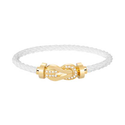 [Rose Jewellery]CHANCE LARGE 8 FIGURE BUCKLE HALF DIAMOND BRACELET GOLD