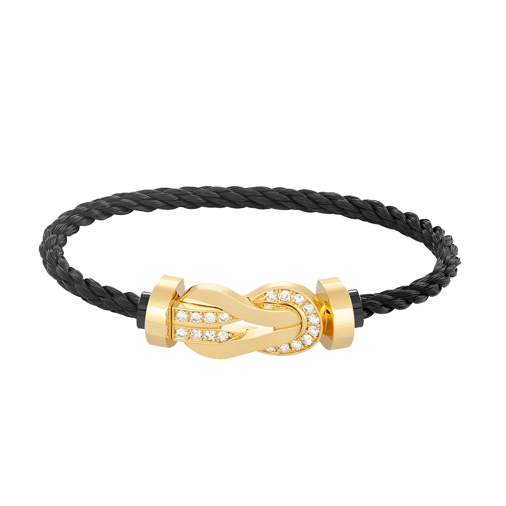 [Rose Jewellery]CHANCE LARGE 8 FIGURE BUCKLE HALF DIAMOND BRACELET GOLD