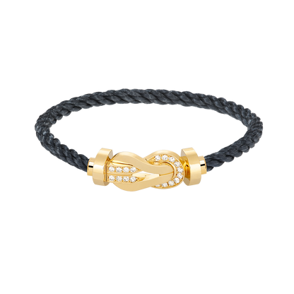 [Rose Jewellery]CHANCE LARGE 8 FIGURE BUCKLE HALF DIAMOND BRACELET GOLD