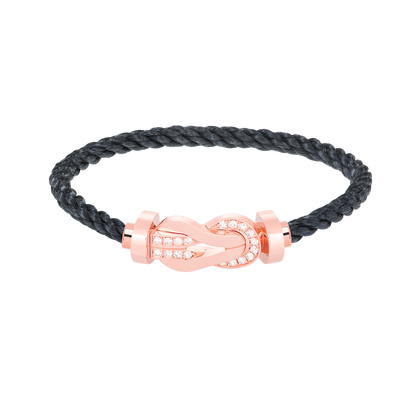 [Rose Jewellery]CHANCE LARGE 8 FIGURE BUCKLE HALF DIAMOND BRACELET ROSE GOLD