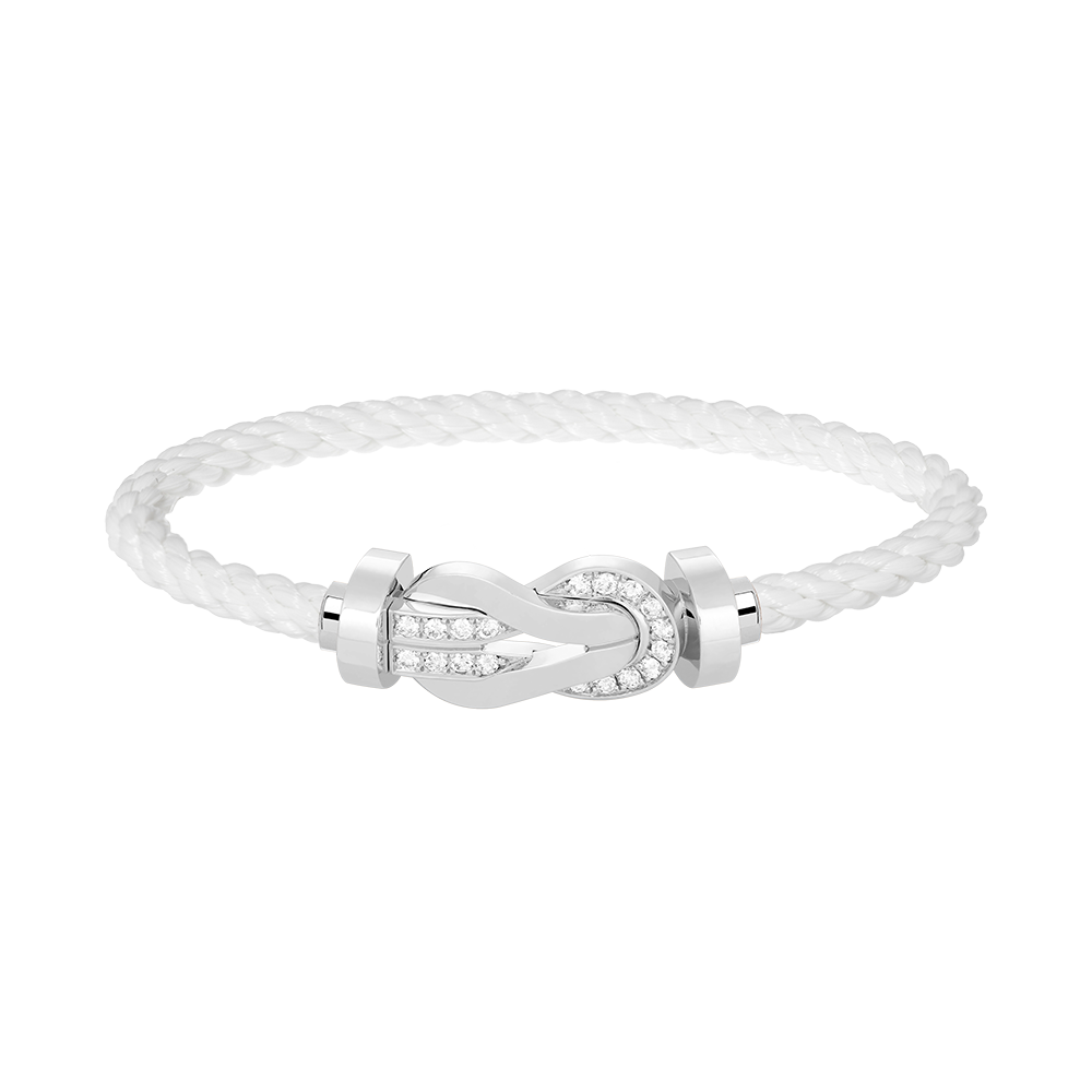 [Rose Jewellery]CHANCE LARGE 8 FIGURE BUCKLE HALF DIAMOND BRACELET SILVER