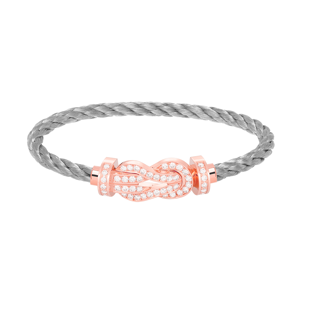 [Rose Jewellery]CHANCE LARGE 8 FIGURE BUCKLE FULL DIAMOND BRACELET ROSE GOLD