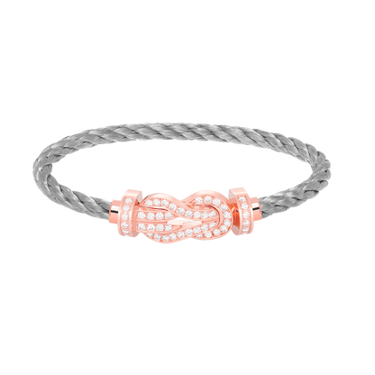 [Rose Jewellery]CHANCE LARGE 8 FIGURE BUCKLE FULL DIAMOND BRACELET ROSE GOLD