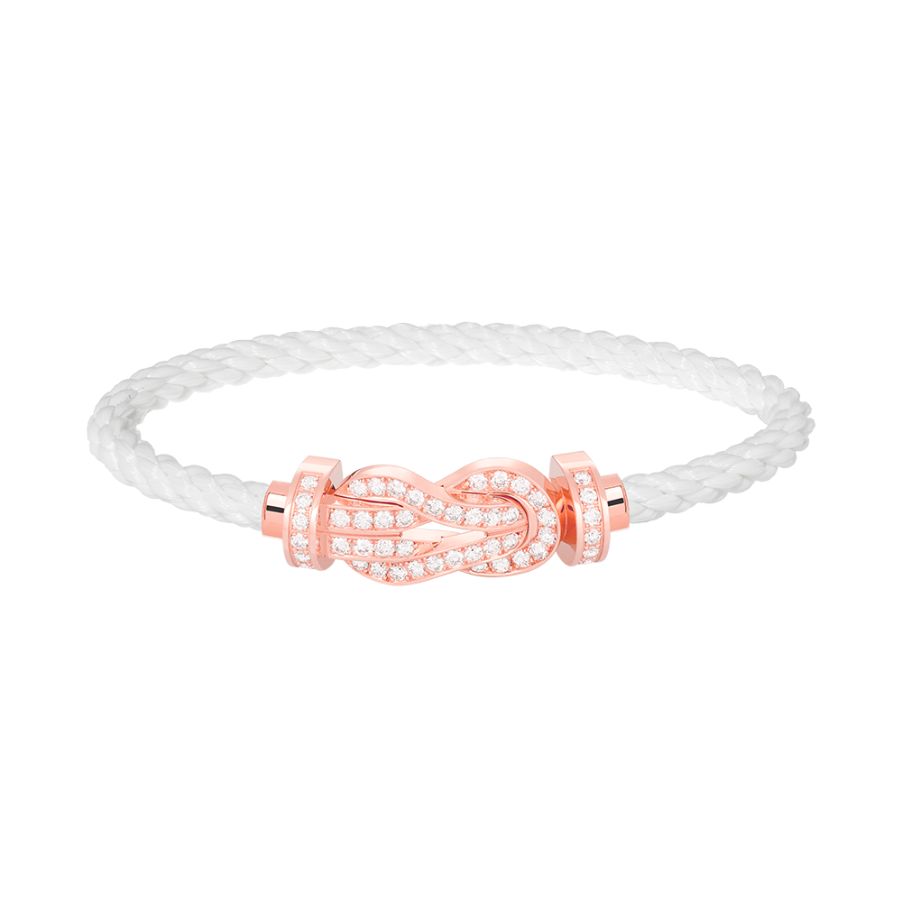 [Rose Jewellery]CHANCE LARGE 8 FIGURE BUCKLE FULL DIAMOND BRACELET ROSE GOLD