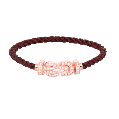 [Rose Jewellery]CHANCE LARGE 8 FIGURE BUCKLE FULL DIAMOND BRACELET ROSE GOLD