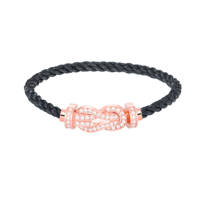 [Rose Jewellery]CHANCE LARGE 8 FIGURE BUCKLE FULL DIAMOND BRACELET ROSE GOLD