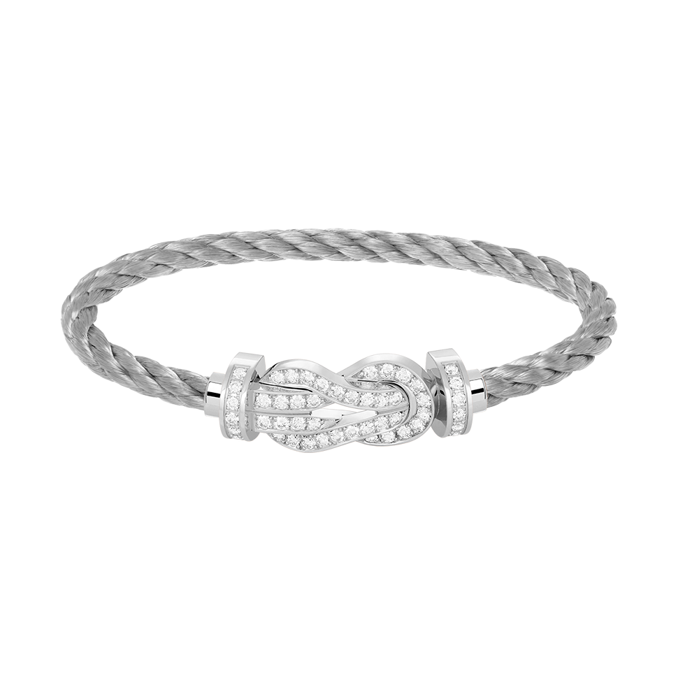 [Rose Jewellery]CHANCE LARGE 8 FIGURE BUCKLE FULL DIAMOND BRACELET SILVER