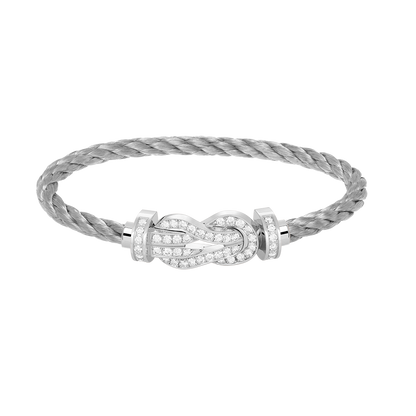 [Rose Jewellery]CHANCE LARGE 8 FIGURE BUCKLE FULL DIAMOND BRACELET SILVER