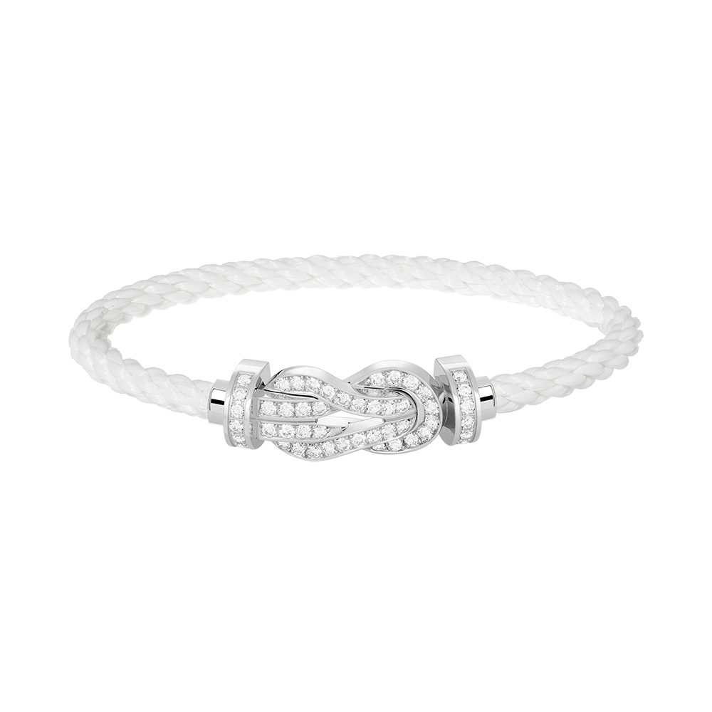 [Rose Jewellery]CHANCE LARGE 8 FIGURE BUCKLE FULL DIAMOND BRACELET SILVER