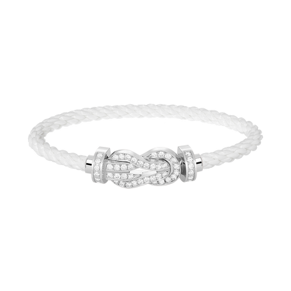 [Rose Jewellery]CHANCE LARGE 8 FIGURE BUCKLE FULL DIAMOND BRACELET SILVER