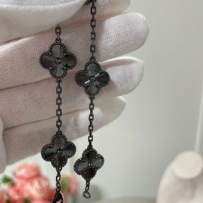 [Rose Jewellery]CLOVER 5 MOTIF BLACK BRACELET