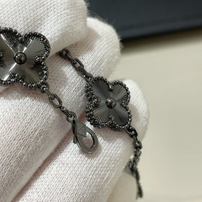 [Rose Jewellery]CLOVER 5 MOTIF BLACK BRACELET