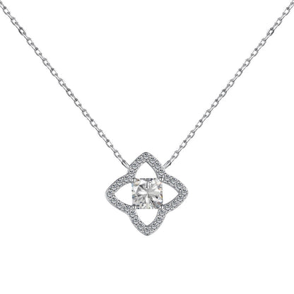 [Rose Jewellery]Exquisite Flower Shape Princess Cut Necklace