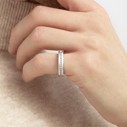 [Rose Jewellery]ZERO 1 ONE-BAND PAVED DIAMONDS ON THE SPIRAL RING