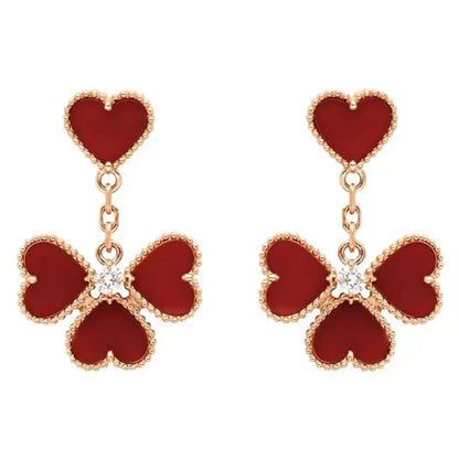 [Rose Jewellery]SWEET CLOVER CARNELIAN EARRINGS