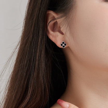 [Rose Jewellery]Four-Leaf Clover Flower Shape Exquisite Earrings