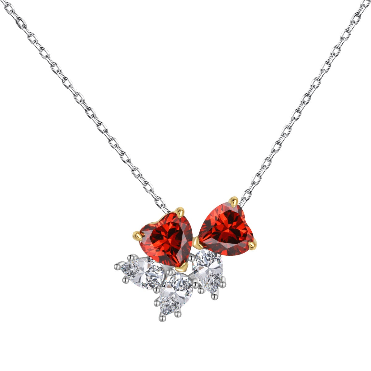 [Rose Jewellery]Dainty Red Heart Necklace