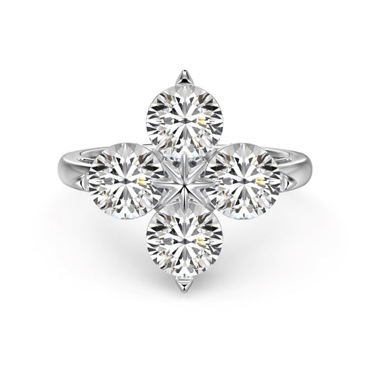 [Rose Jewellery]Four-Leaf Clover Eight-Pointed Star Ring