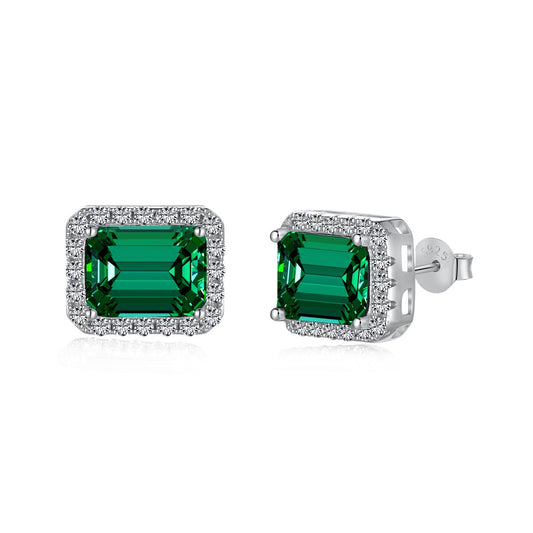 [Rose Jewellery]Luxurious Dainty Emerald Cut Banquet Earrings