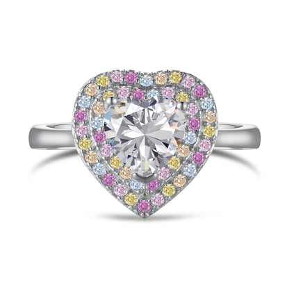 [Rose Jewellery]Delicate Ebullient Heart Shape Wedding Ring