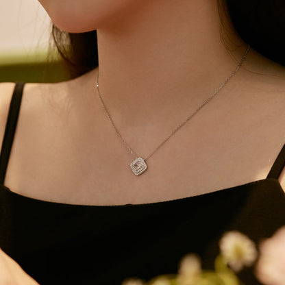 [Rose Jewellery]Sparkling Asscher Cut Necklace