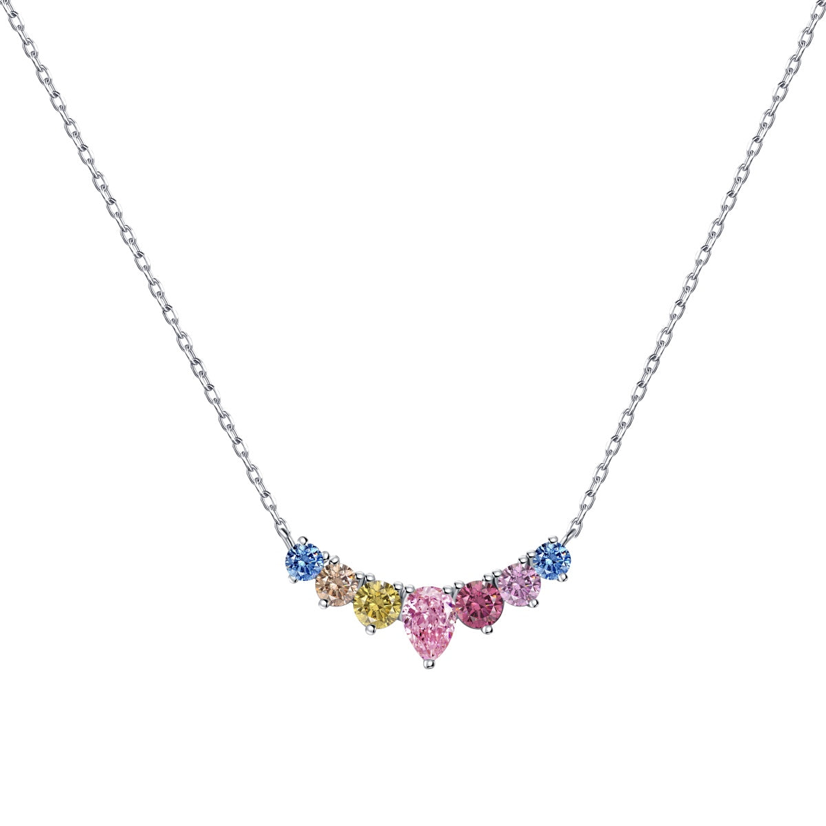 [Rose Jewellery]Dainty Colorful Heart Necklace