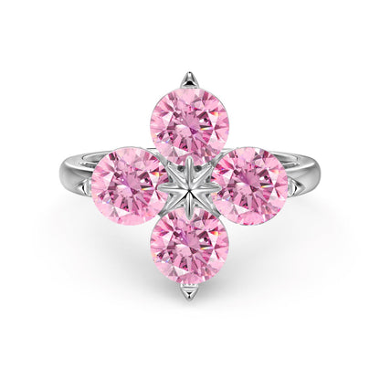 [Rose Jewellery]Four-Leaf Clover Eight-Pointed Star Ring