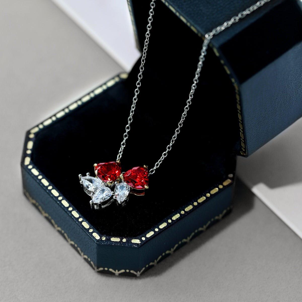 [Rose Jewellery]Dainty Red Heart Necklace