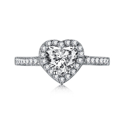 [Rose Jewellery]Eternity Splashy Romantic Heart Shape Lover Ring