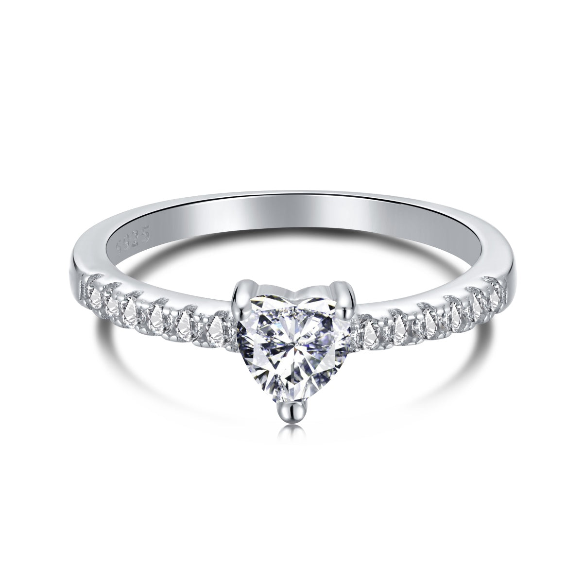 [Rose Jewellery]0.5 Carat CaratEternity Charming Heart Shape Lover Ring