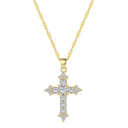 [Rose Jewellery]Delicate Cross Shape Necklace