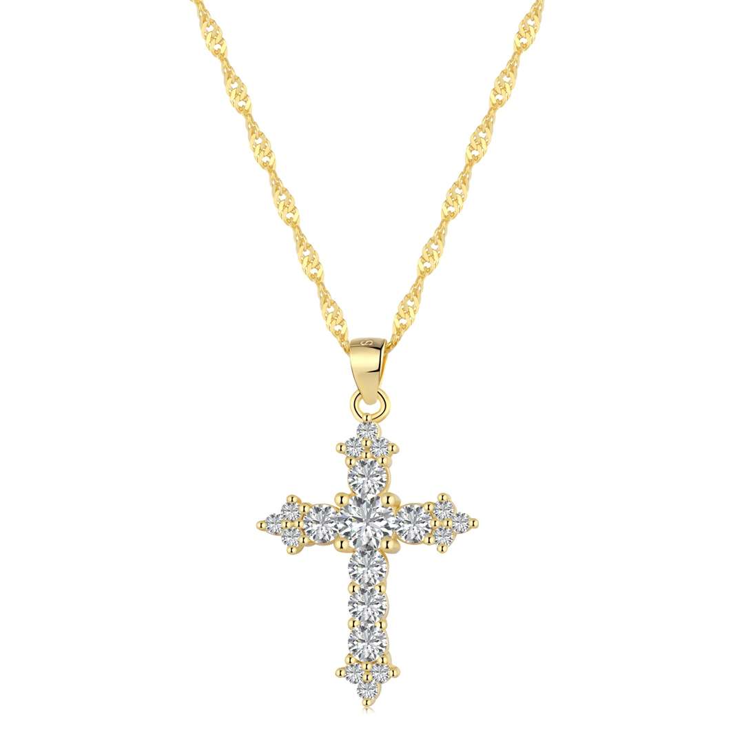 [Rose Jewellery]Delicate Cross Shape Necklace