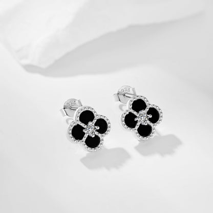 [Rose Jewellery]Four-Leaf Clover Flower Shape Exquisite Earrings