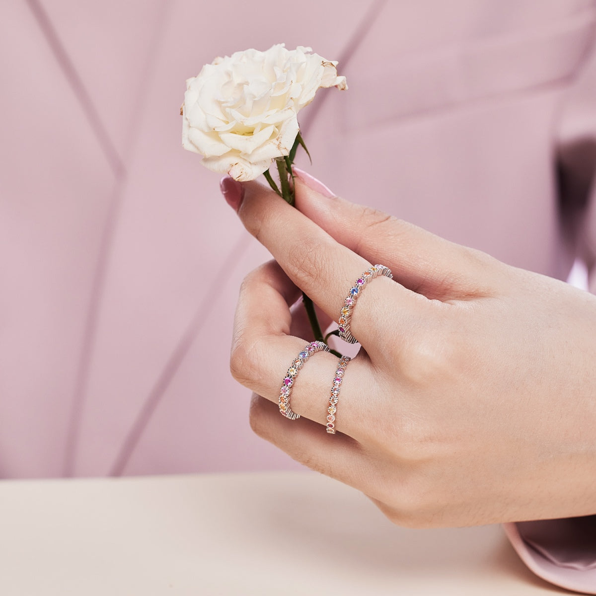 [Rose Jewellery]Elegant Energetic Round Cut Daily Ring