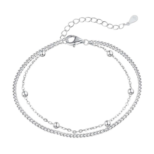 [Rose Jewellery]Delicate Bead Double Layer Bracelet