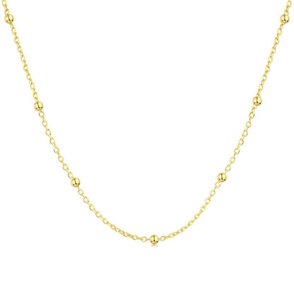 [Rose Jewellery]Small Bead Clavicle Chain Simple Necklace