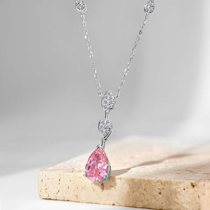 [Rose Jewellery]Dazzling Pear Cut Necklace