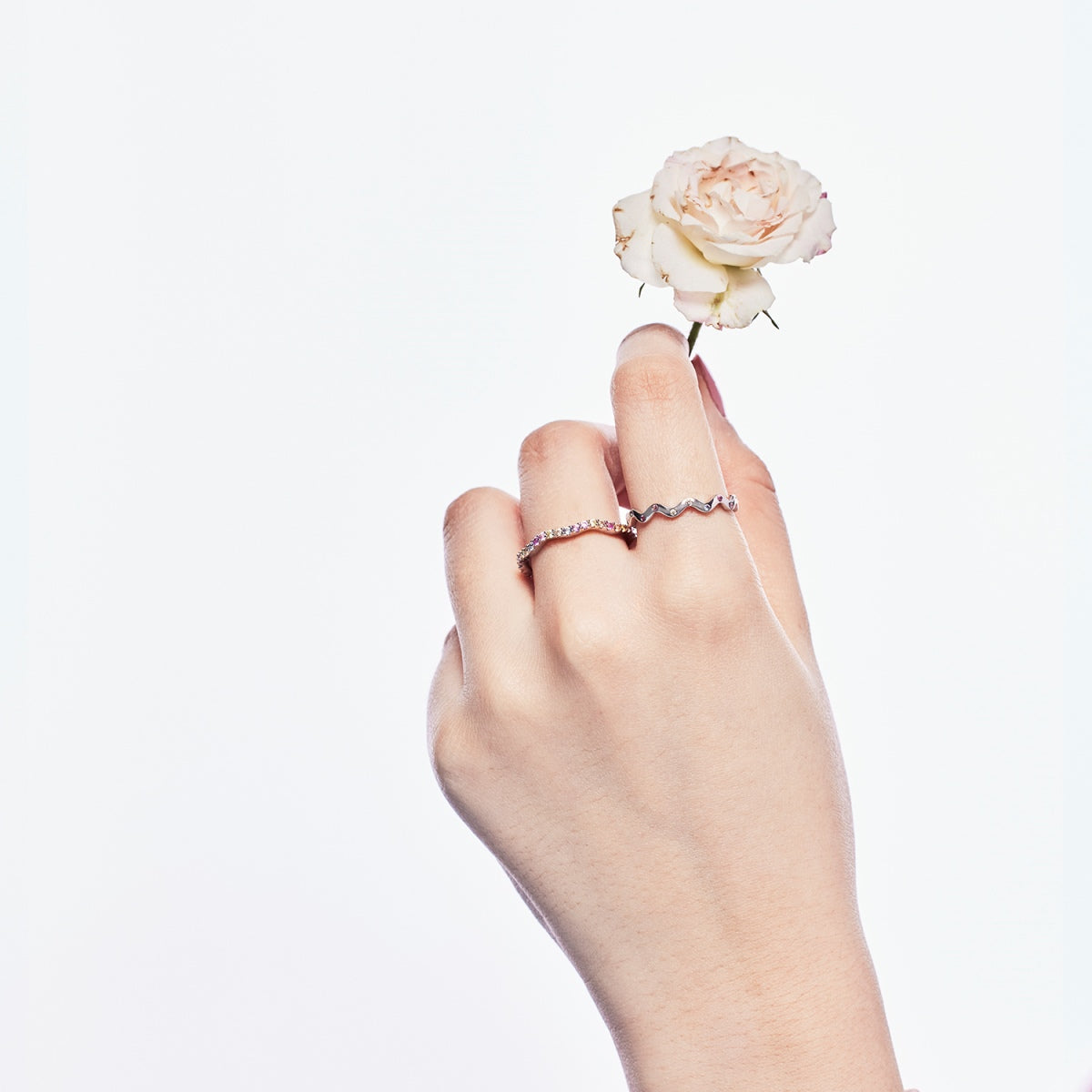 [Rose Jewellery]Ornate Vibrant Round Cut Daily Ring