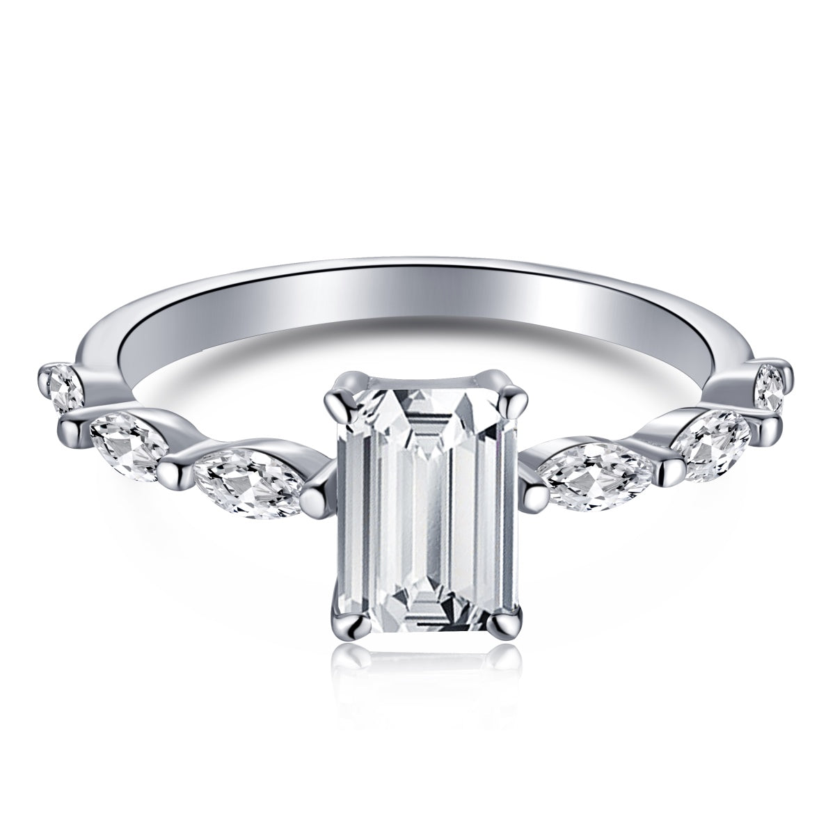 [Rose Jewellery]1.0 Carat Dainty Resplendent Radiant Cut Daily Ring