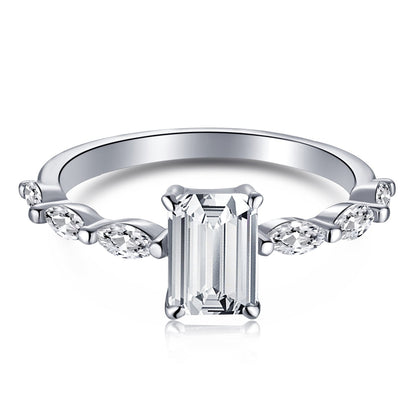 [Rose Jewellery]1.0 Carat Dainty Resplendent Radiant Cut Daily Ring