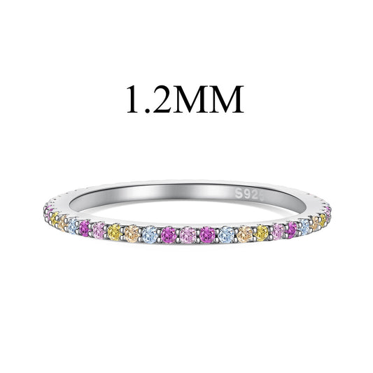 [Rose Jewellery]Ornate Colorful Round Cut Tennis Ring