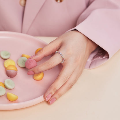 [Rose Jewellery]Unique Scintillating Round Cut Daily Ring