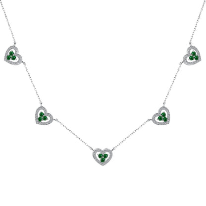 [Rose Jewellery]Sparkling Five Heart Necklace