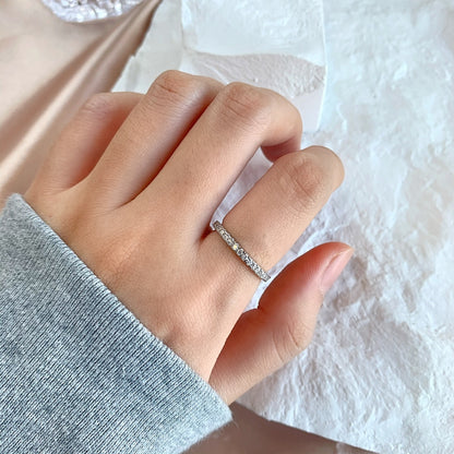 [Rose Jewellery]Delicate Sparkling Round Cut Daily Ring