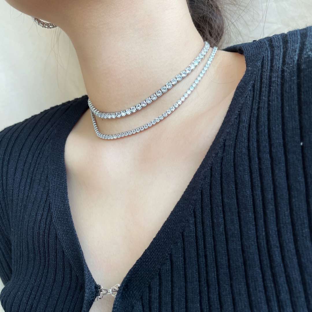 [Rose Jewellery]Elegant Tennis Chain Necklace