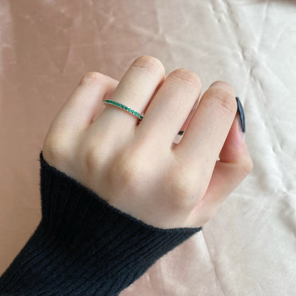 [Rose Jewellery]Delicate Sparkling Round Cut Daily Ring