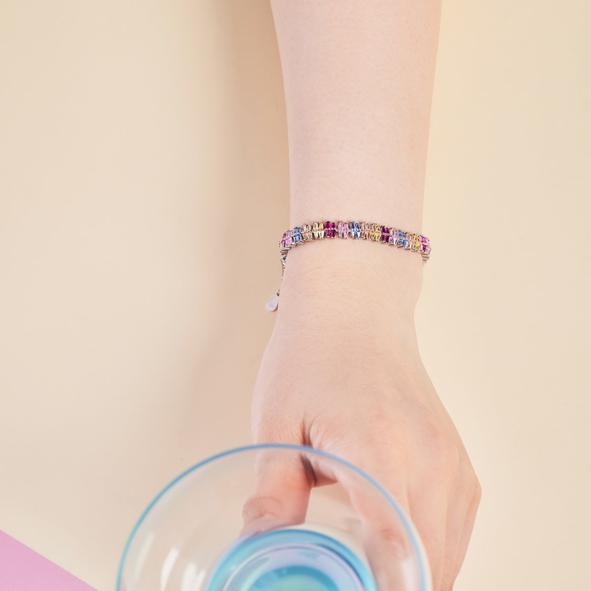 [Rose Jewellery]Sparkling Exquisite Multi Cut Party Bracelet